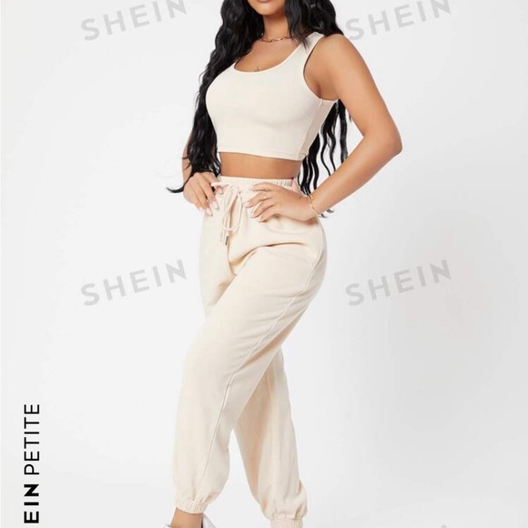 🫶🏻SHEIN crop tank top & joggers set🫶🏻 - Picture 4 of 9